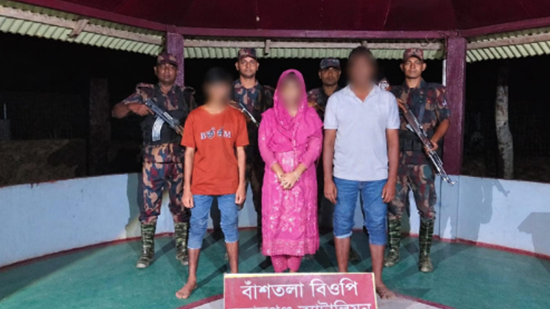 সুনামগঞ্জের দোয়ারাবাজার সীমান্তে মানবপাচারকারীসহ আটক ৩